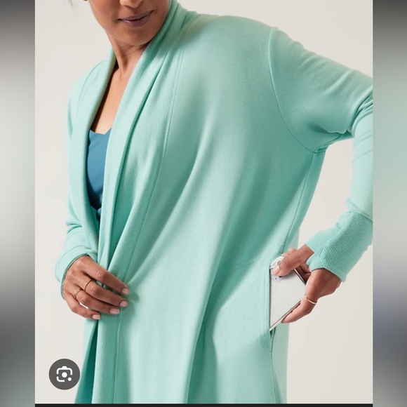 Athleta Pranayama Restore Wrap Aqua Size M - Picture 3 of 9